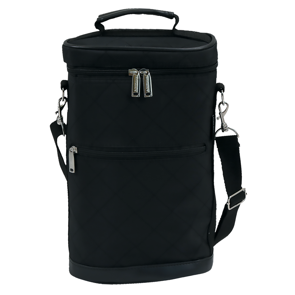 Brandy-Black 2 Bottle Carrier, standing empty