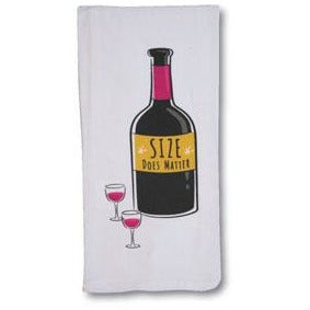 Cotton bar towel printed with “Size Does Matter”