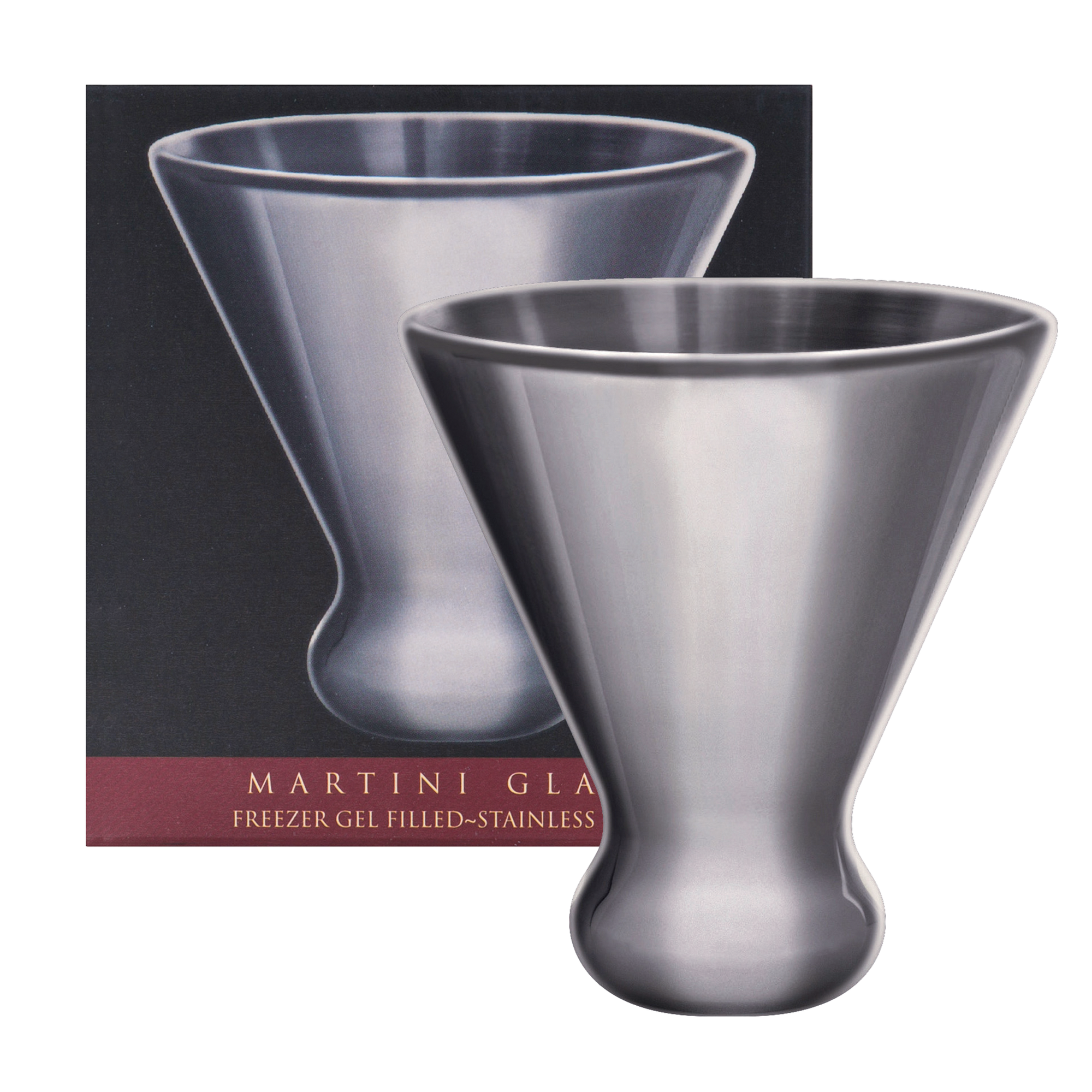 Stainless Steel Martini Glass w/ freezer gel layer