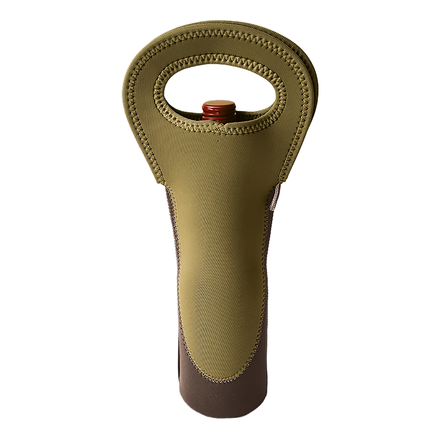 Tan/Charcoal Neoprene Wine Bag