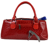 Wine Clutch-Red Croc Single Bottle Wine Tote