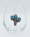 Fruits of the Sea Cactus Stemless Wine Glass