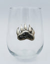 Fruits of the Sea Bear Paw Stemless Wine Glass