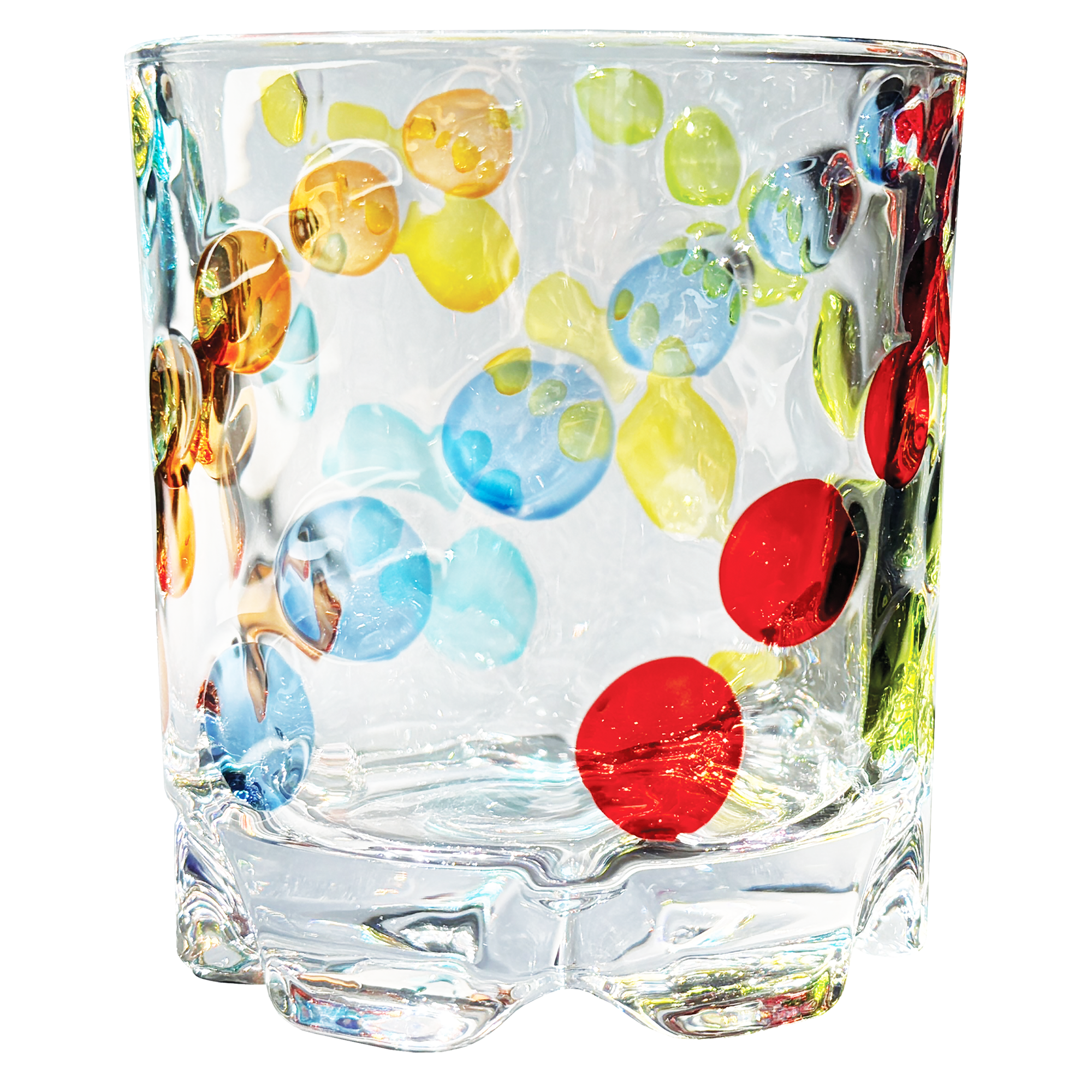 Whirlwind Spinning Whiskey Glass–Dots
