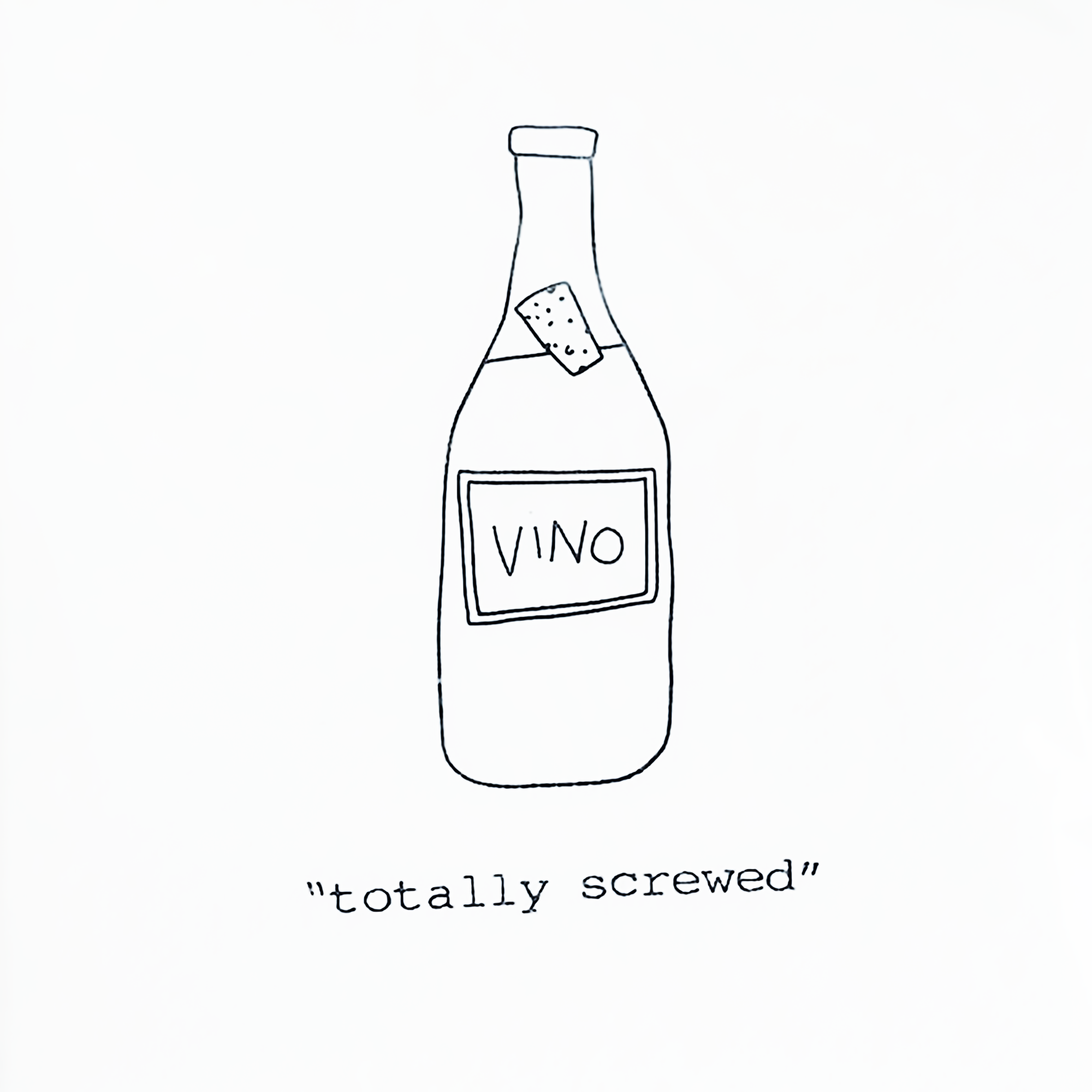 Cocktail Napkin-Totally Screwed