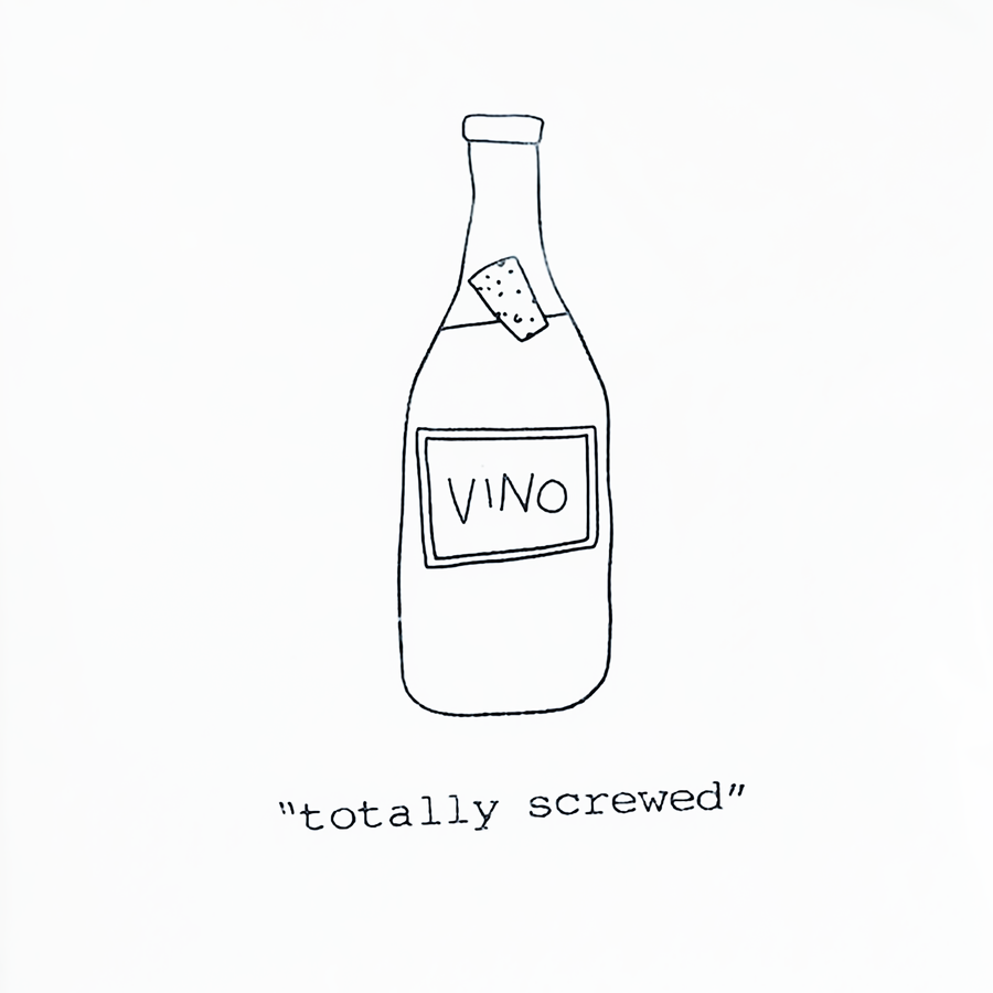 Cocktail Napkin-Totally Screwed