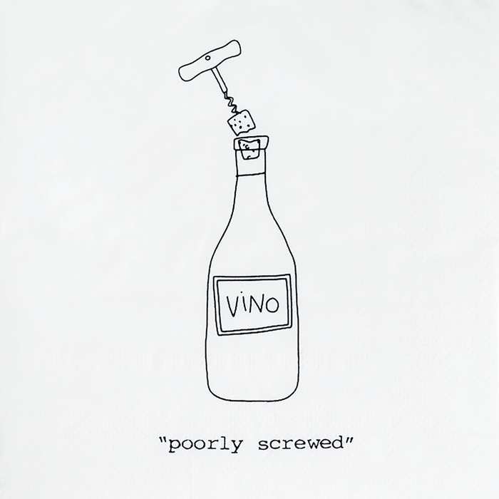 Cocktail Napkin-Poorly Screwed