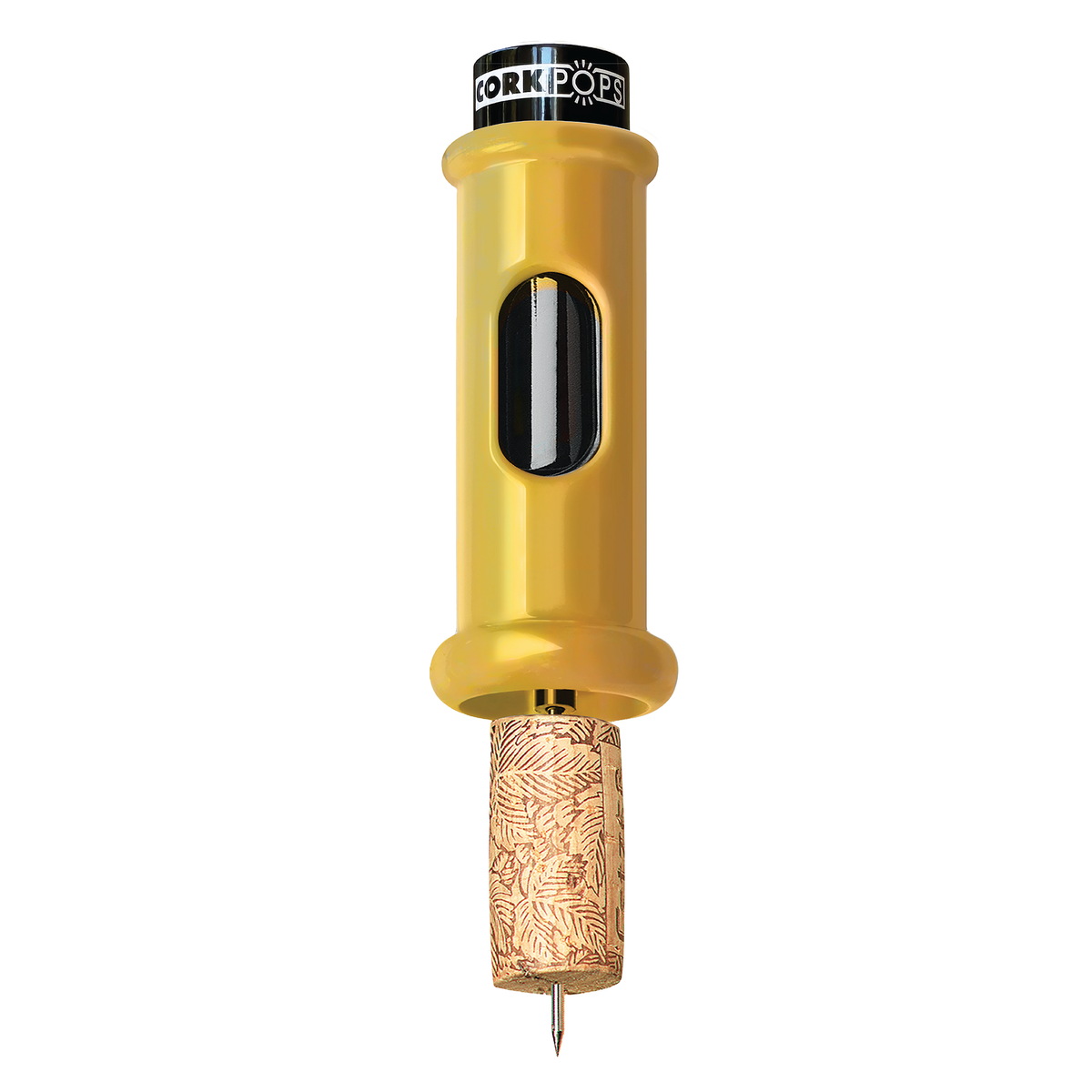 Gold Cork Pops Original opener with a cork on the needle