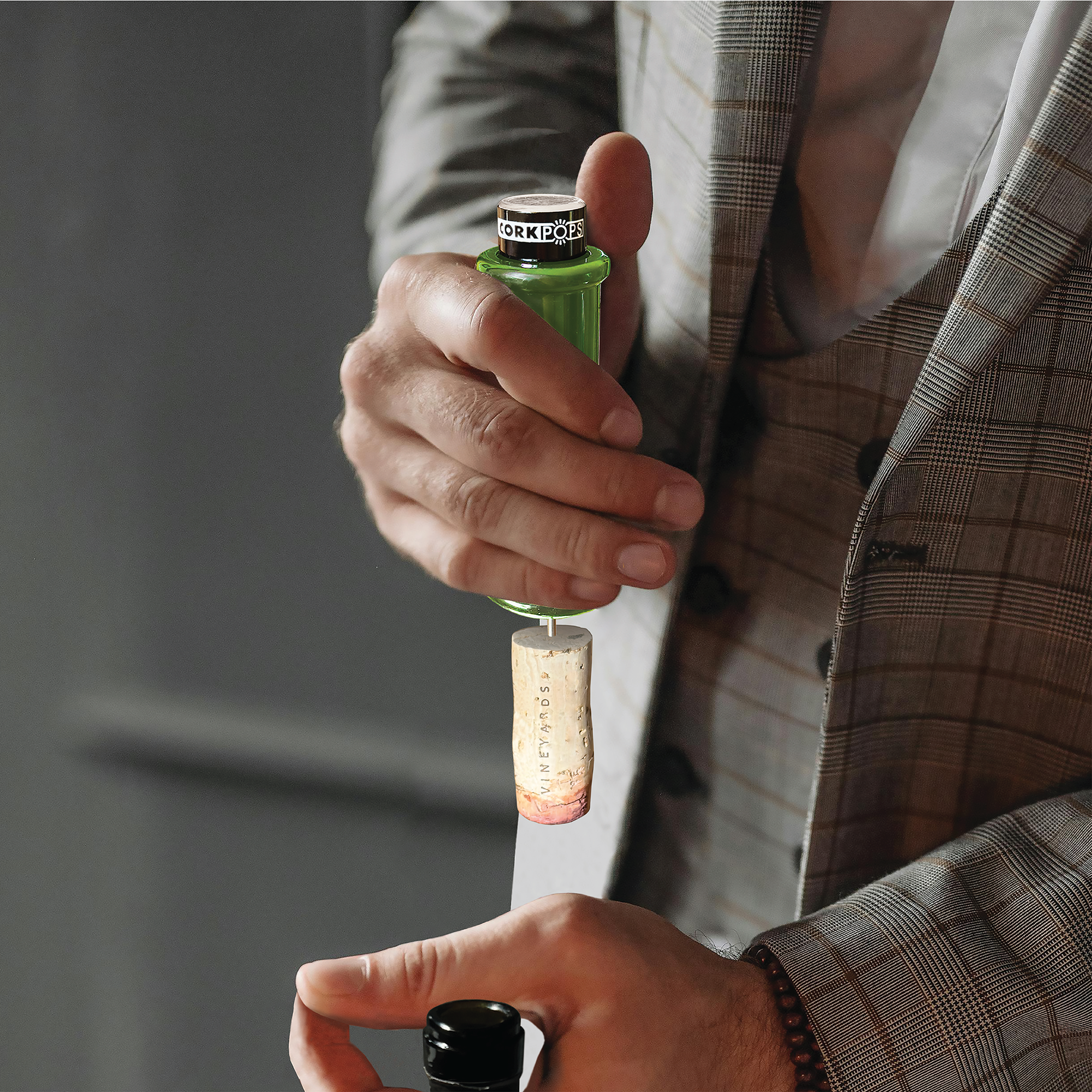 The Original Cork Pops wine opener–Lime Green