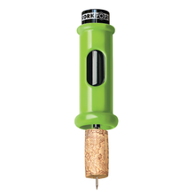 Lime green Cork Pops Original opener with a cork on the needle