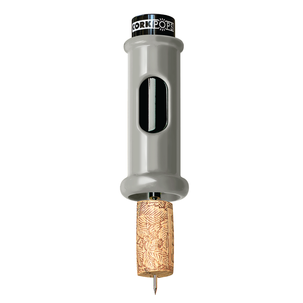 Silver Cork Pops Original opener with a cork on the needle
