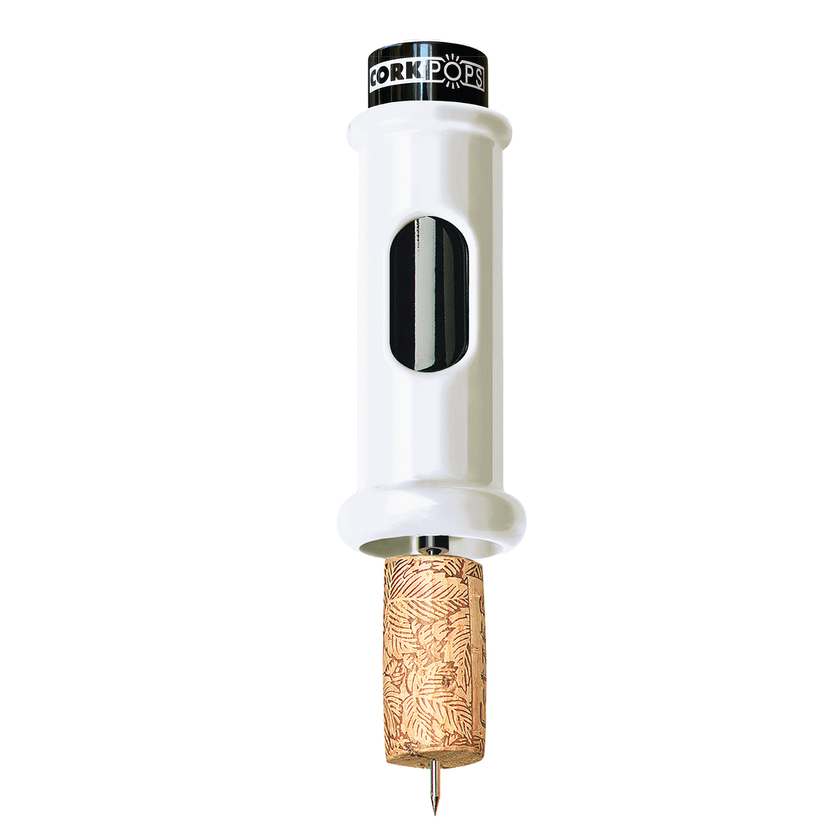 White Cork Pops Original opener with a cork on the needle