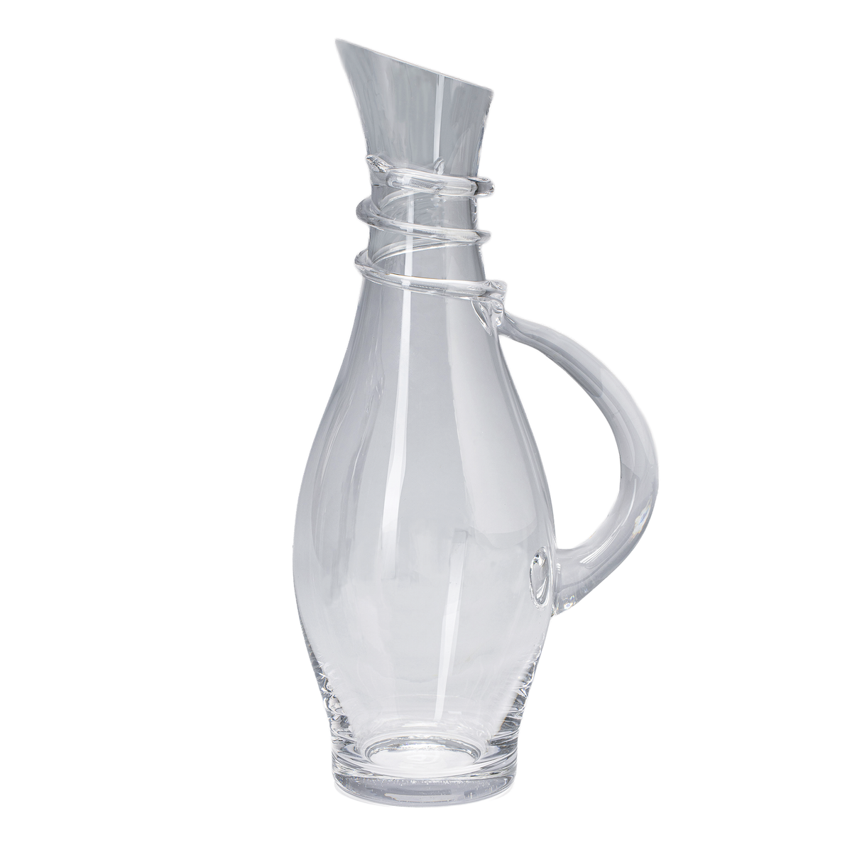 Verona Upright Twisted Decanter, empty