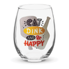 Pickleball "Eat, Drink & Be Happy" Glasses