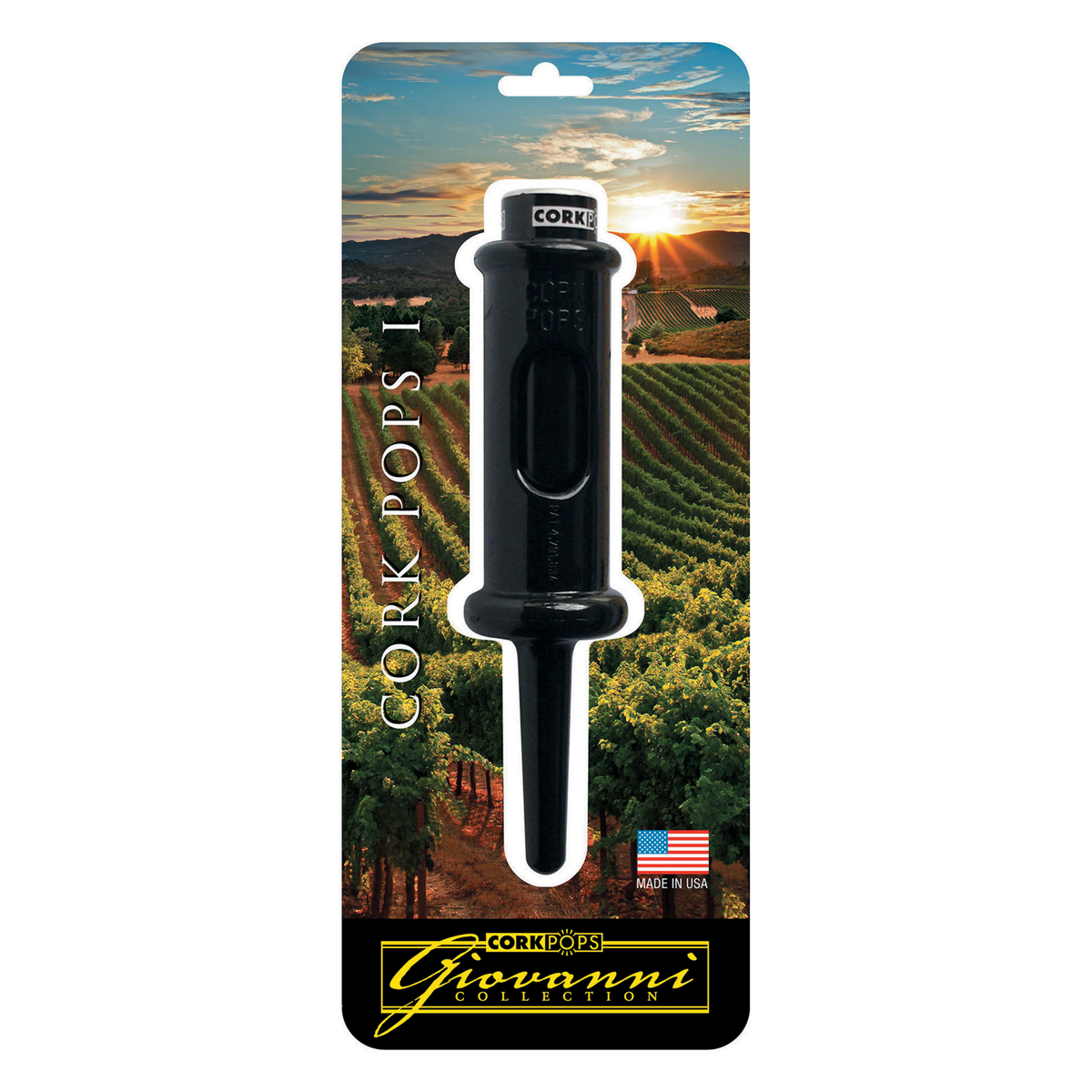 Cork Pops I — Black, standing upright