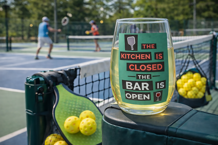 Pickleball "Kitchen Is Closed" Glasses