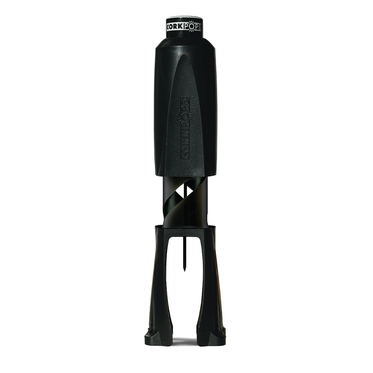 Black Cork Pops Legacy opener with the cork ejector extended