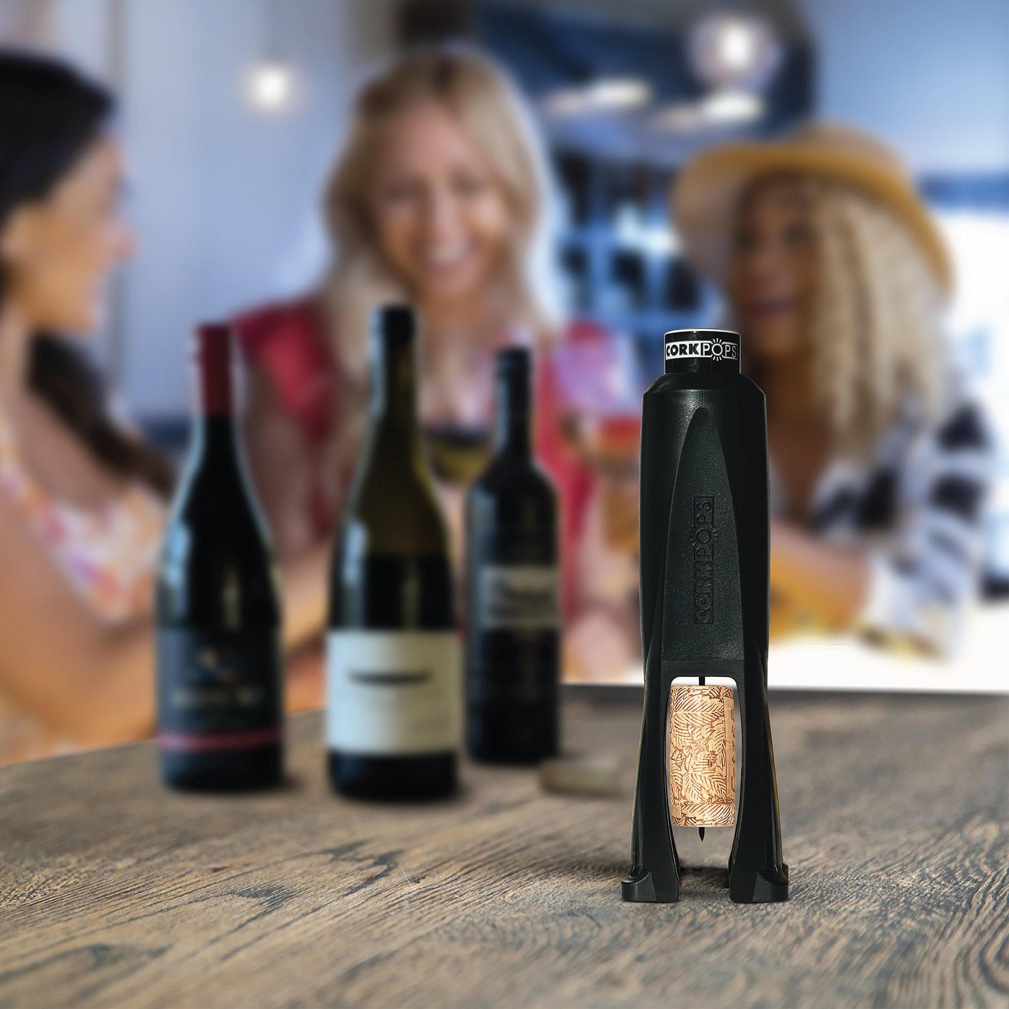 Cork Pops Legacy wine opener–Black