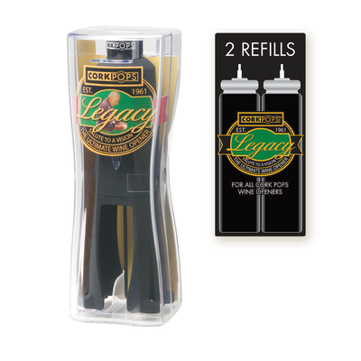 Cork Pops Legacy wine opener–Black