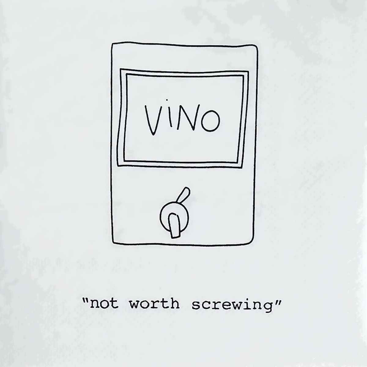 Cocktail napkins printed with “Not Worth Screwing”