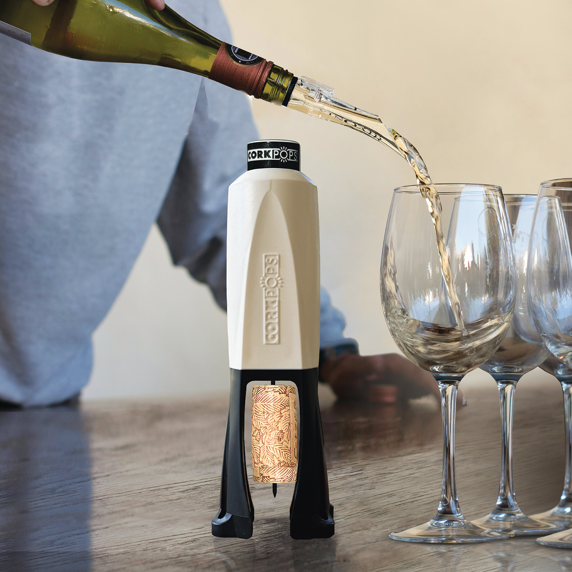 Cork Pops Legacy wine opener–Tux