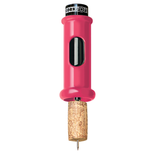 Watermelon pink Cork Pops Original opener with a cork on the needle