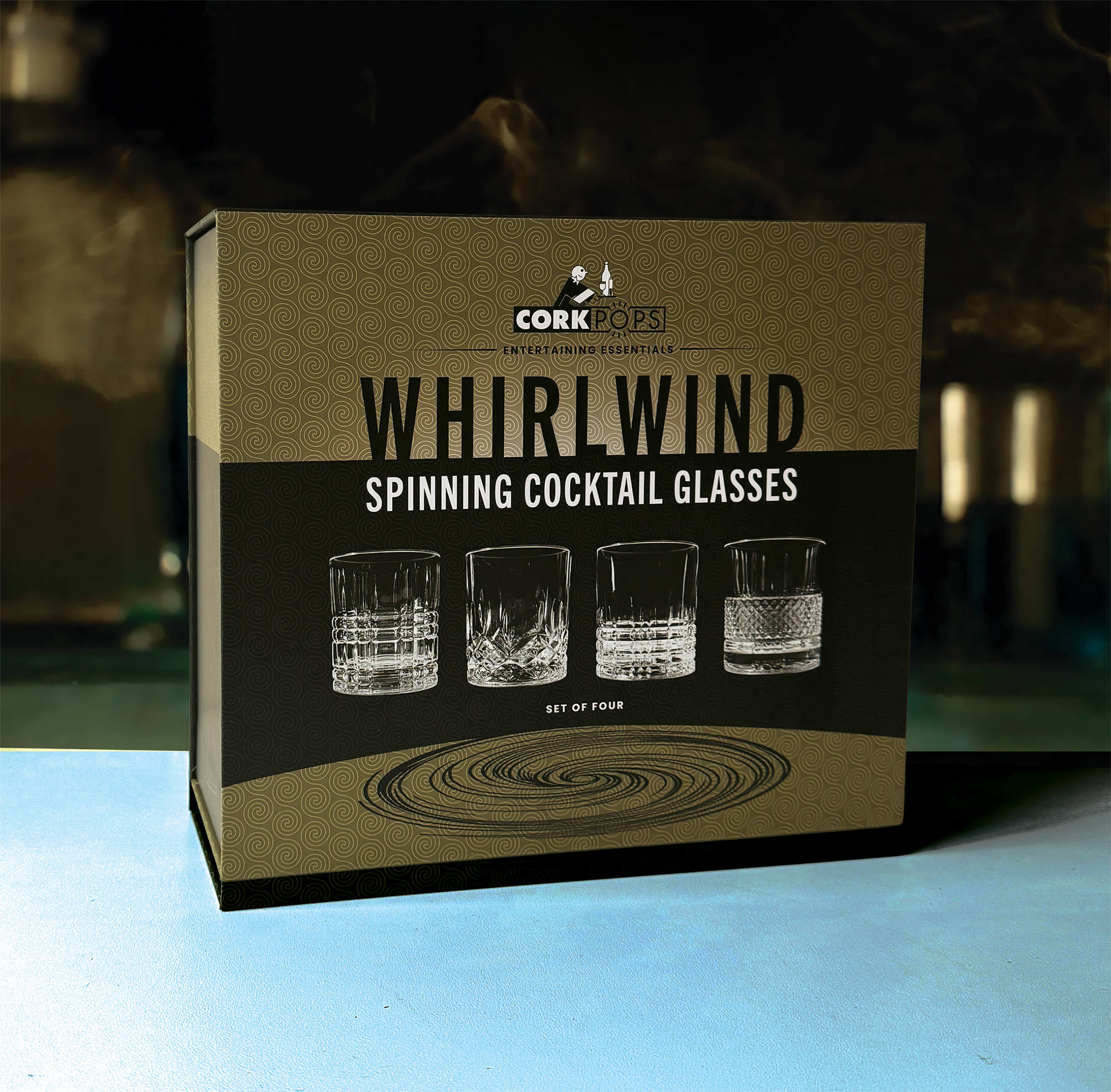 Whirlwind Spinning Cocktail Glasses
