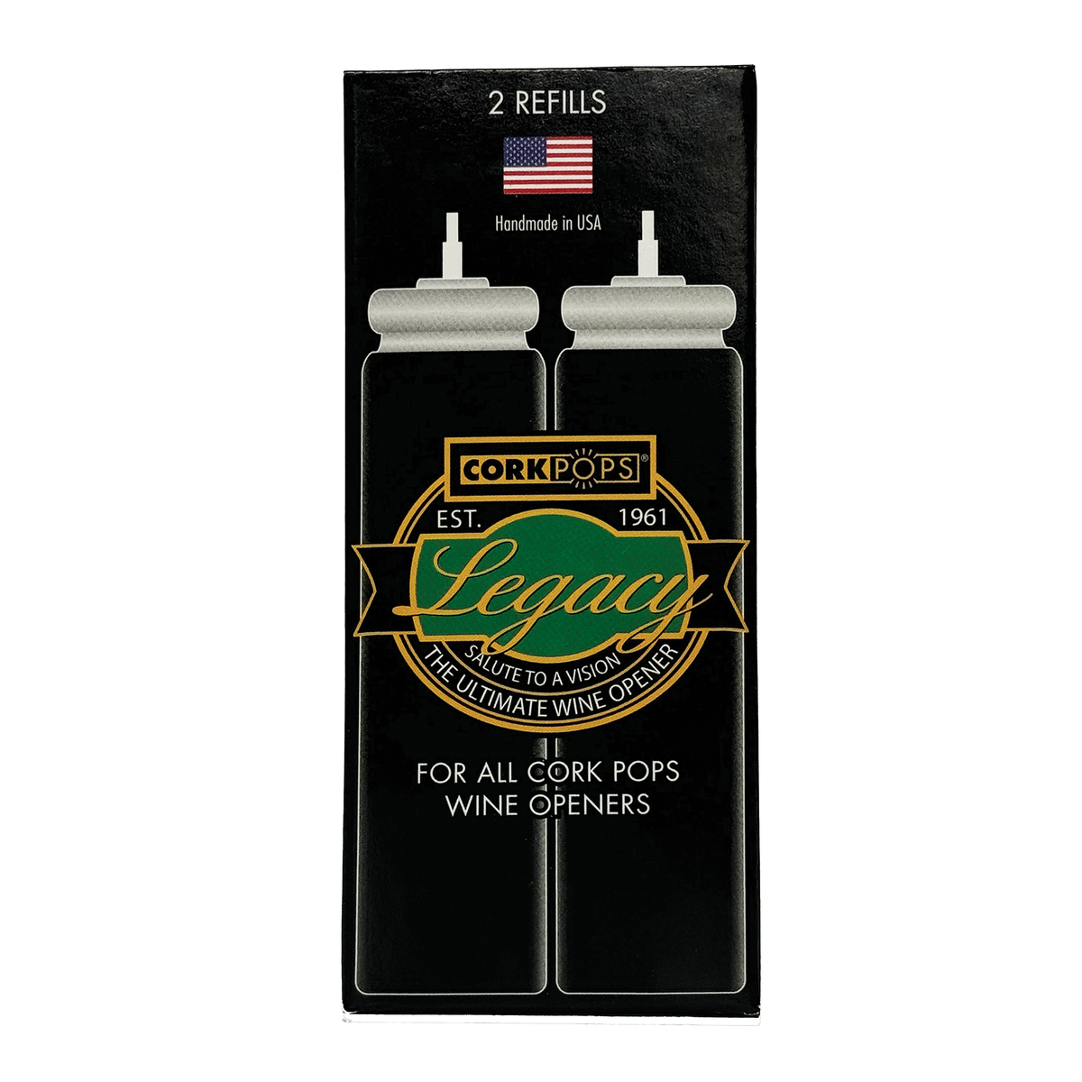 Cork Pops refill cartridges, two per box