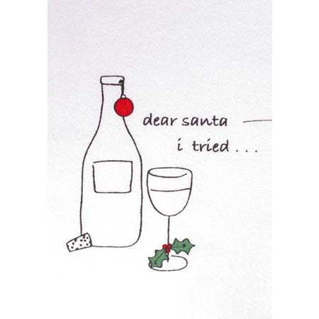 Holiday Bar Towel - "Dear Santa-I Tried"