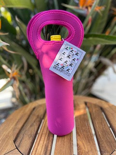Wine tote, single bottle, neoprene