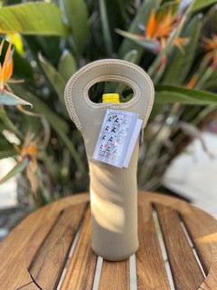 Wine tote, single bottle, neoprene