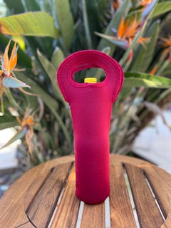 Wine tote, single bottle, neoprene